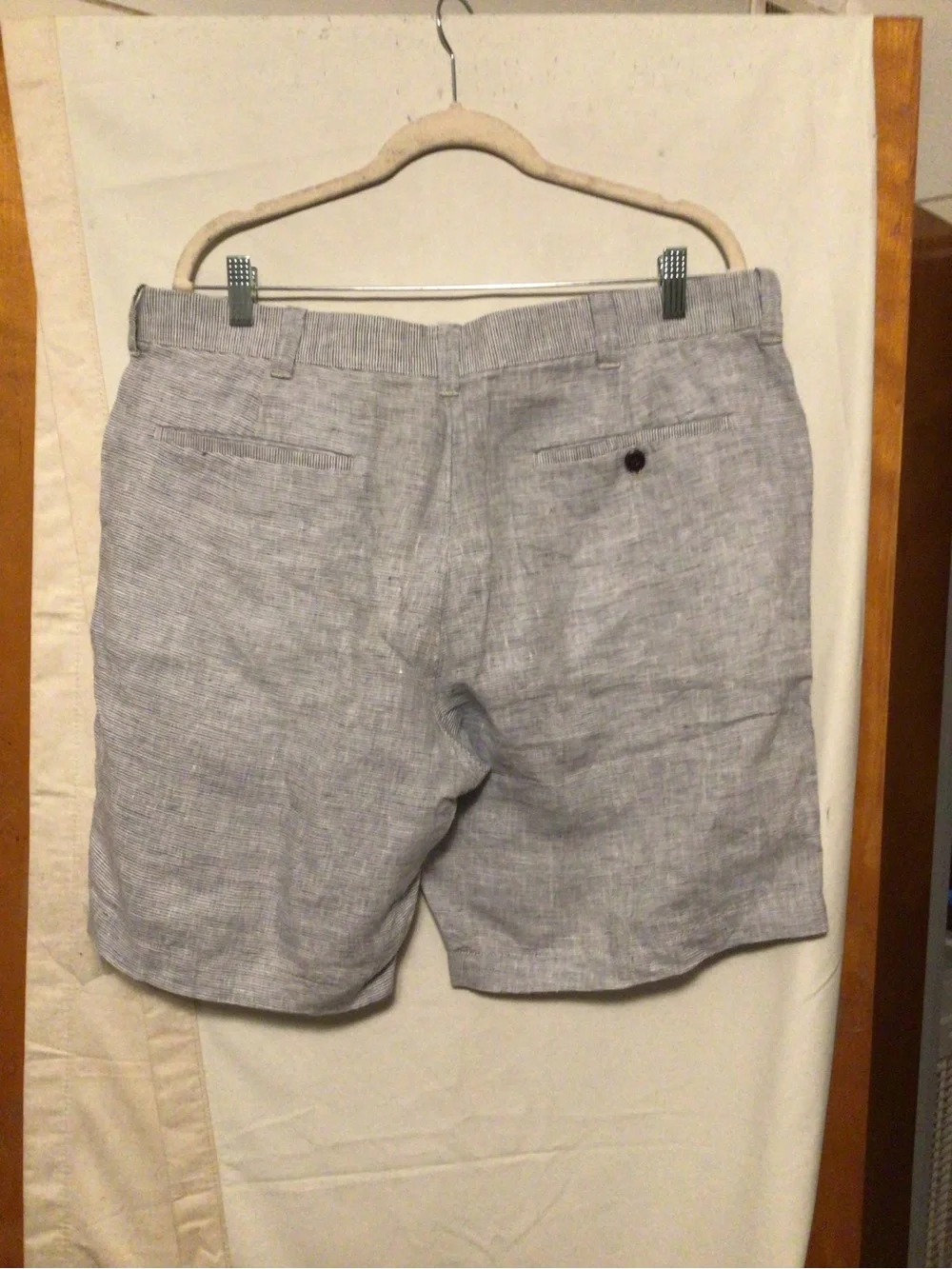 J.Crew linen casual summer wardrobe staple shorts SZ 36 inseam 9”